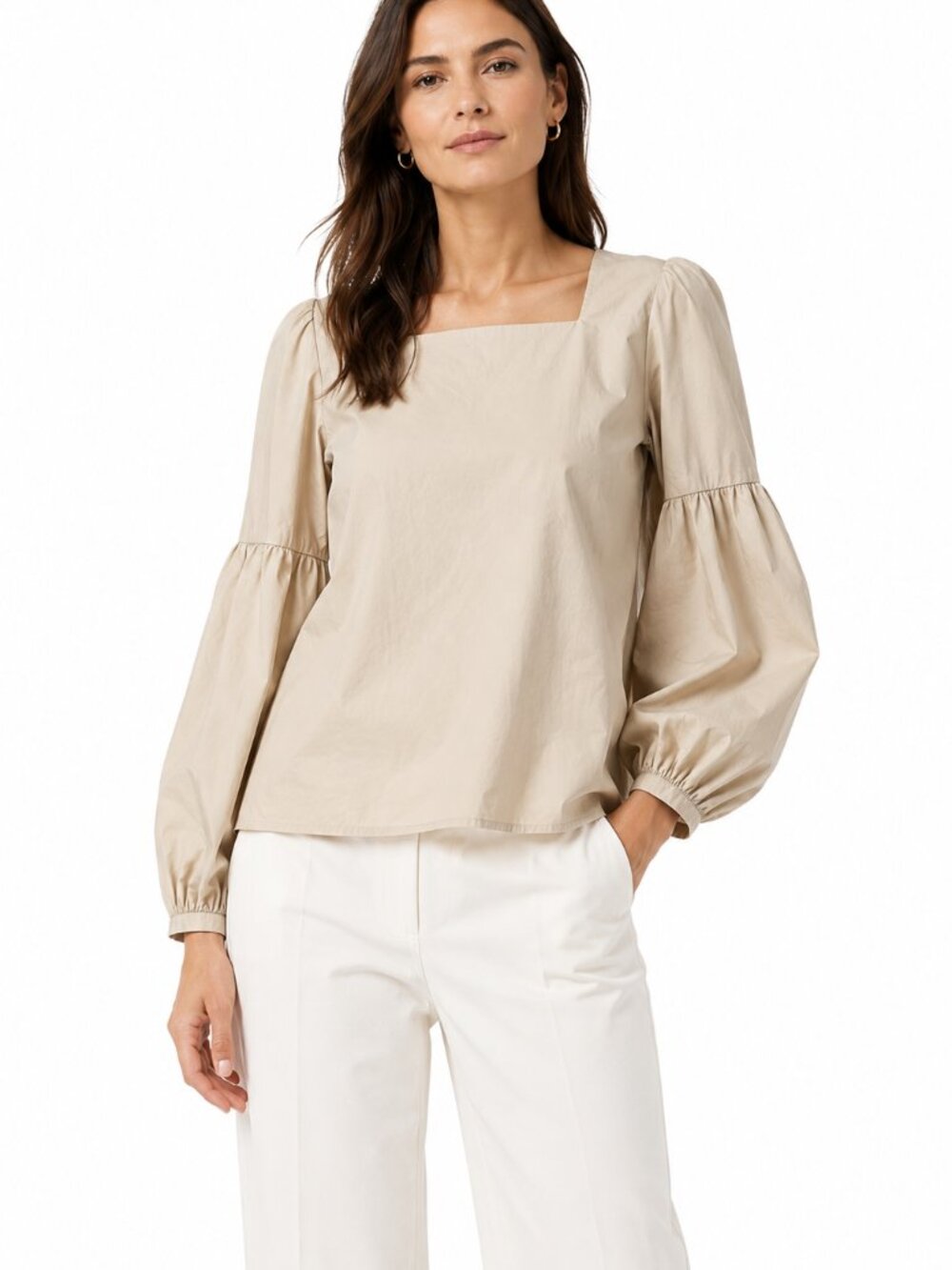 En Saison Square Neck Balloon Sleeve Blouse – Size M – NWT